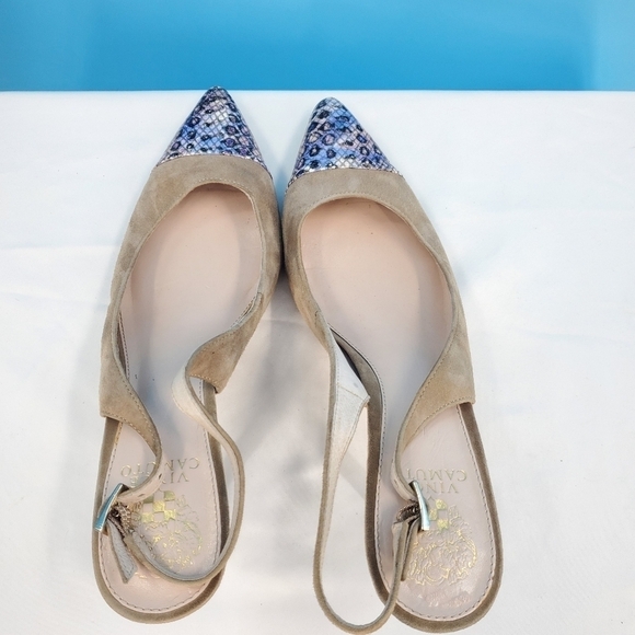 Vince Camuto slingback pointed toe pumps 9 - Picture 3 of 16
